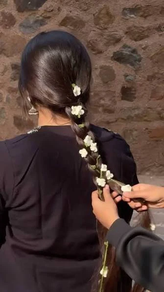 Crochet Flower Hair  Braids/ parandi