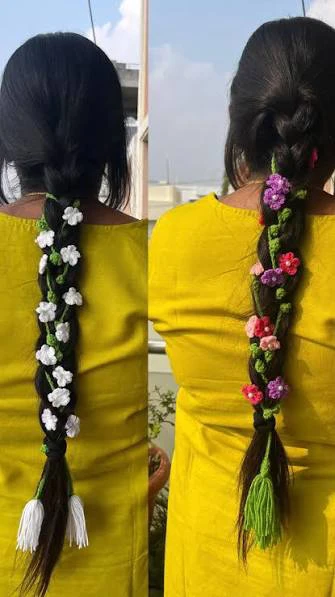Crochet Flower Hair  Braids/ parandi - photo 3