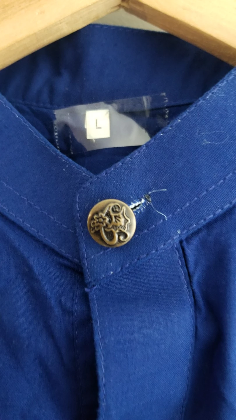 Blue Men's Kurta Shirt Size L - photo 5