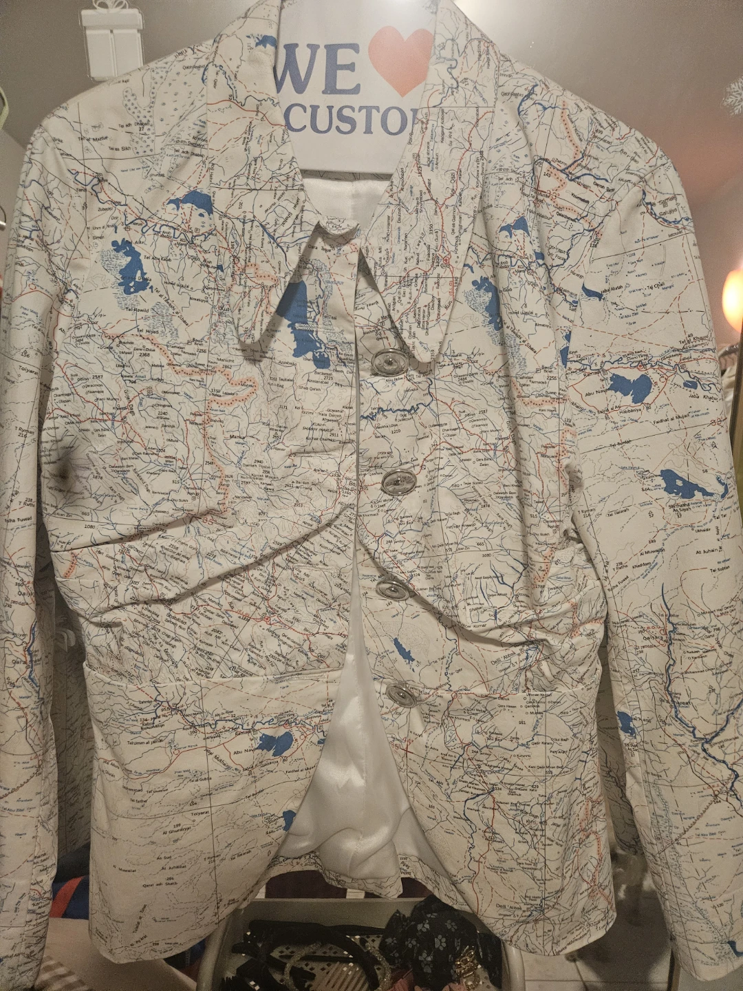 Map Print Blazer Jacket - photo 2