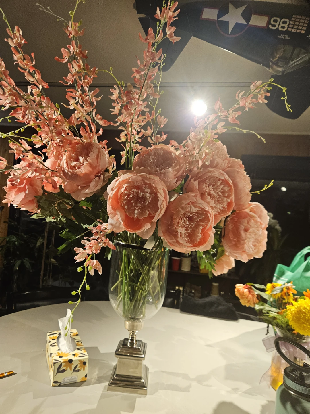 Large Peach Peony and Orchid Floral Arrangement - photo 2