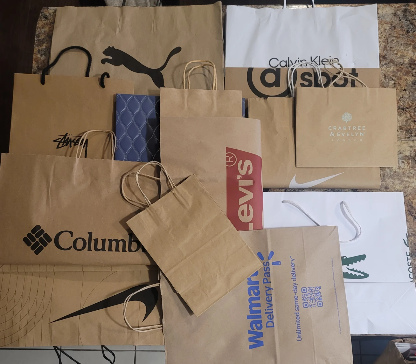 Assorted Brand Shopping Bags