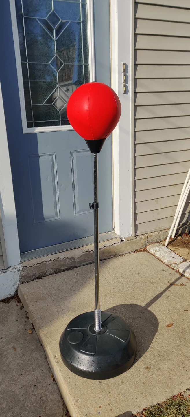Adjustable Red Punching Speed Bag with Stand