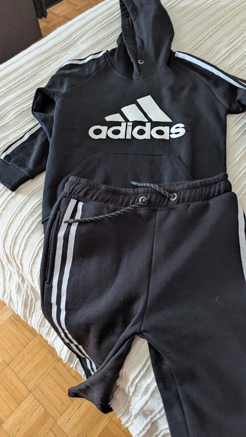 Adidas Black Hoodie and Jogger Set