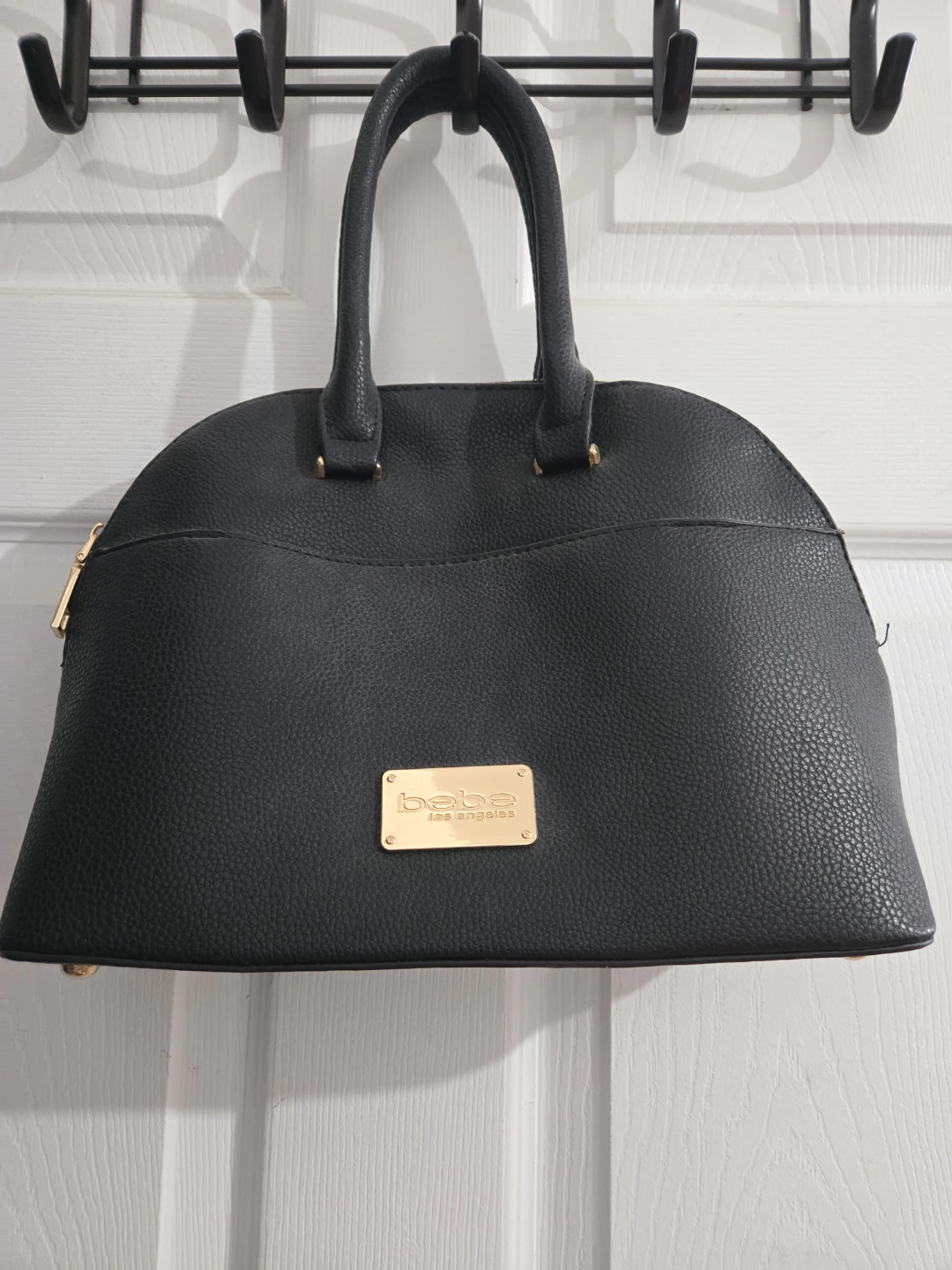 Bebe Los Angeles Black Dome Satchel Handbag