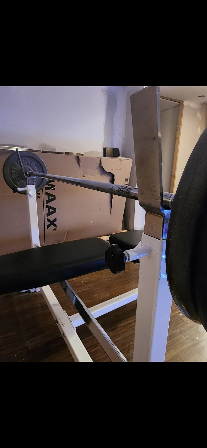 Adjustable Weight Bench with Barbell and Weights - photo 4