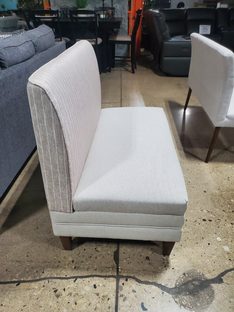 Striped Upholstered Bench - photo 4