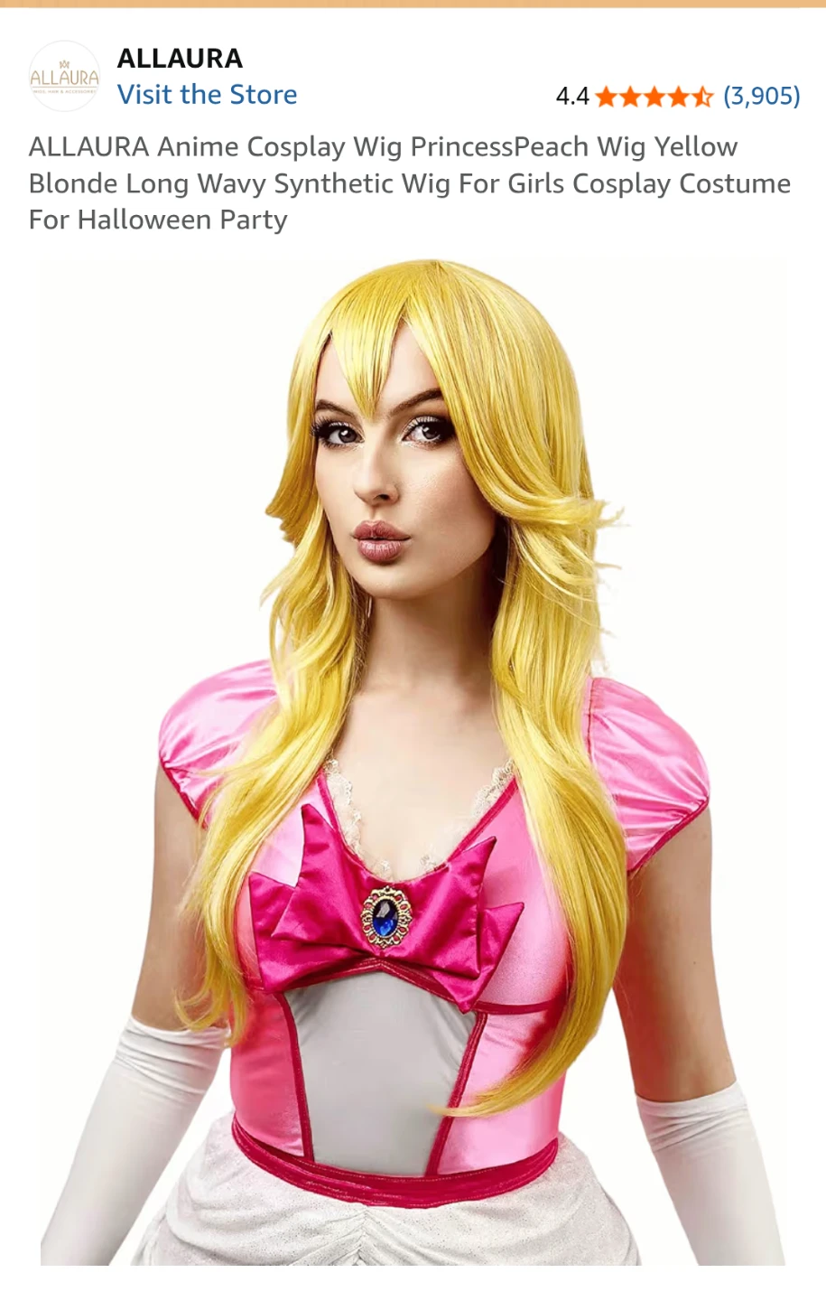 ALLAURA "Fruity Princess" Anime Cosplay Wig - Yellow Blonde