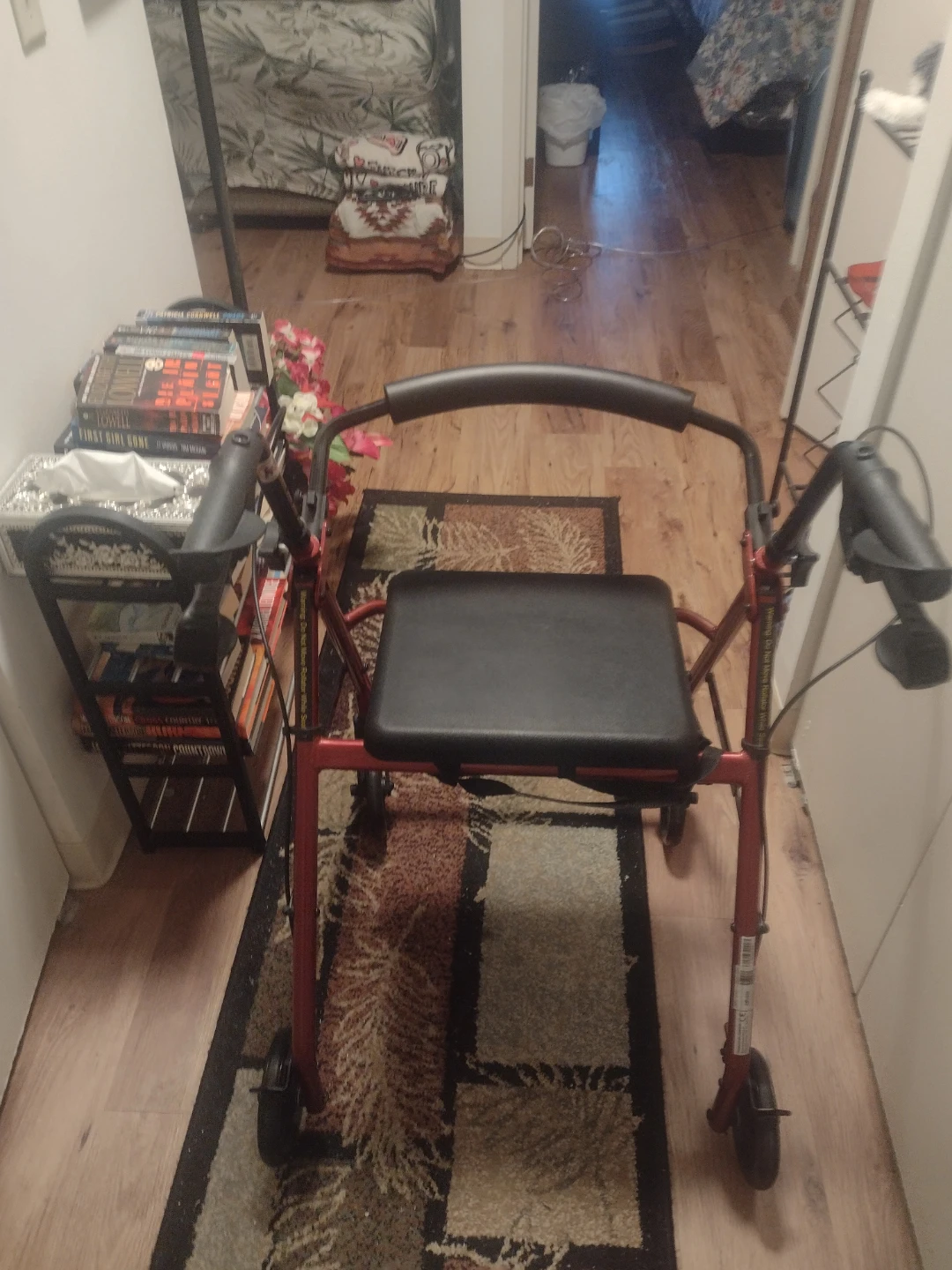Drive Red Folding Walker with Seat