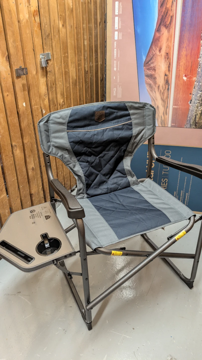 Outdoor Folding Camp Chair with Side Table - photo 2