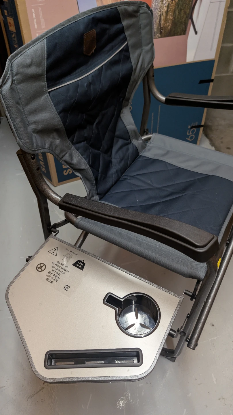 Outdoor Folding Camp Chair with Side Table - photo 3
