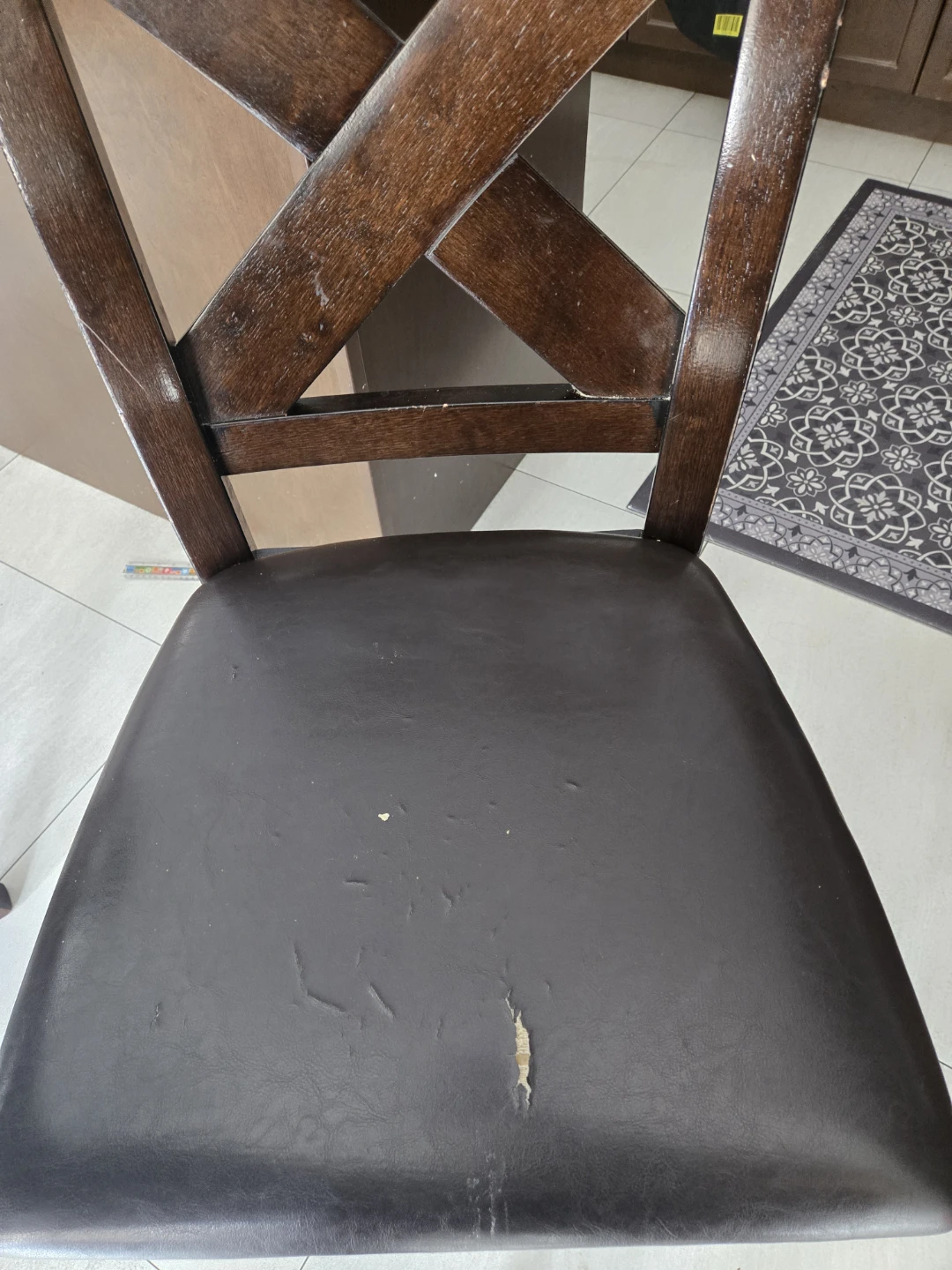 Dark Wood Dining Table with 6 chairs - photo 2