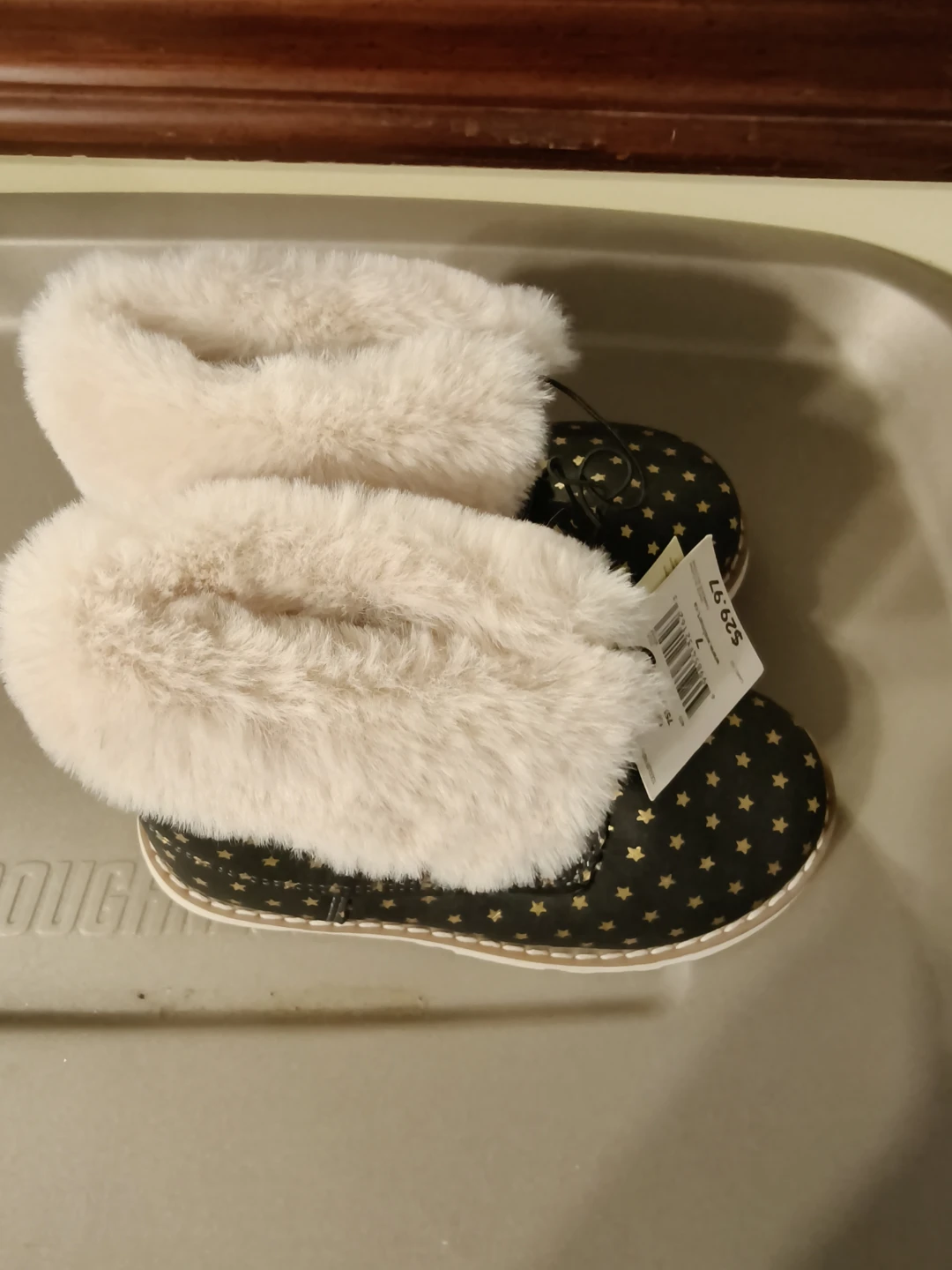 Girls' Faux Fur Lined Star Boots Size 7 - photo 2