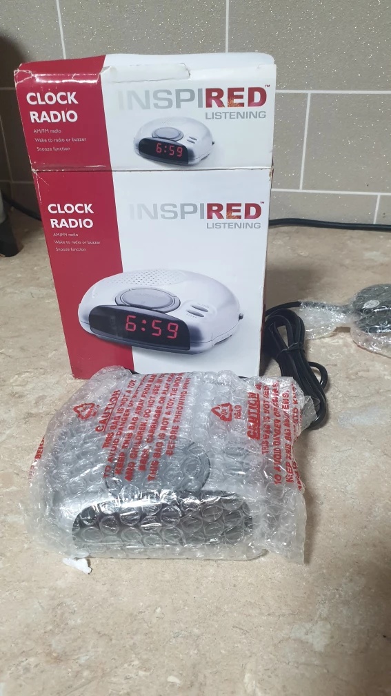 Inspired Listening Clock Radio with AM/FM Radio and Snooze