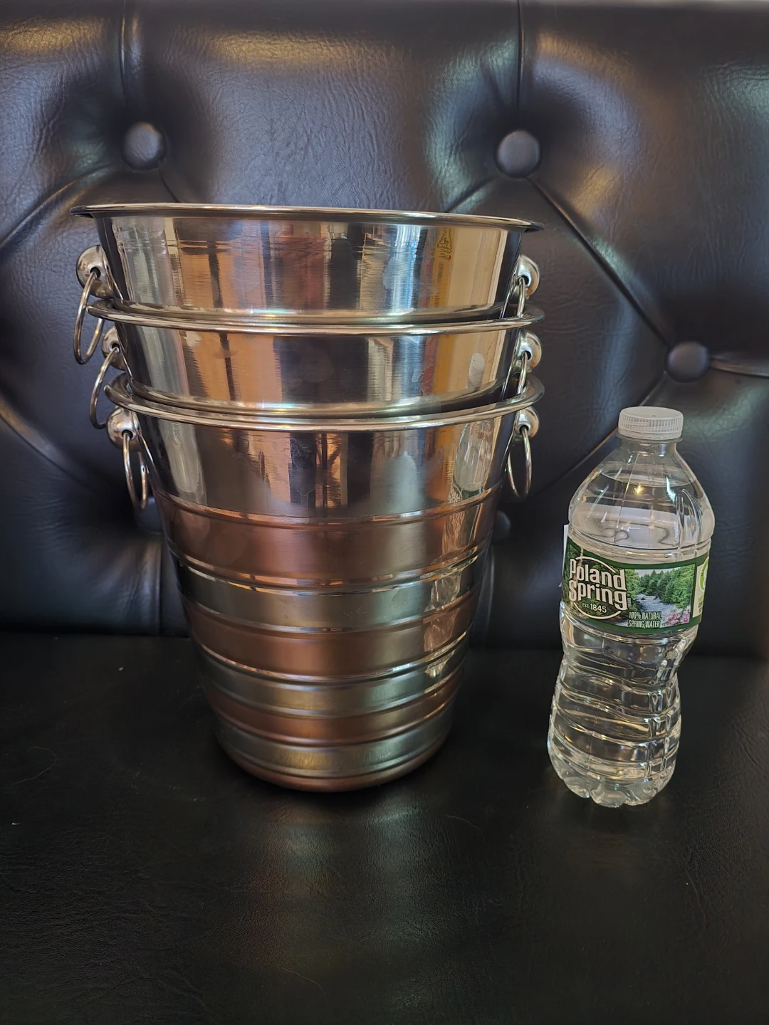 Stainless Steel Ice Bucket with Handles.( set of 3) - photo 3
