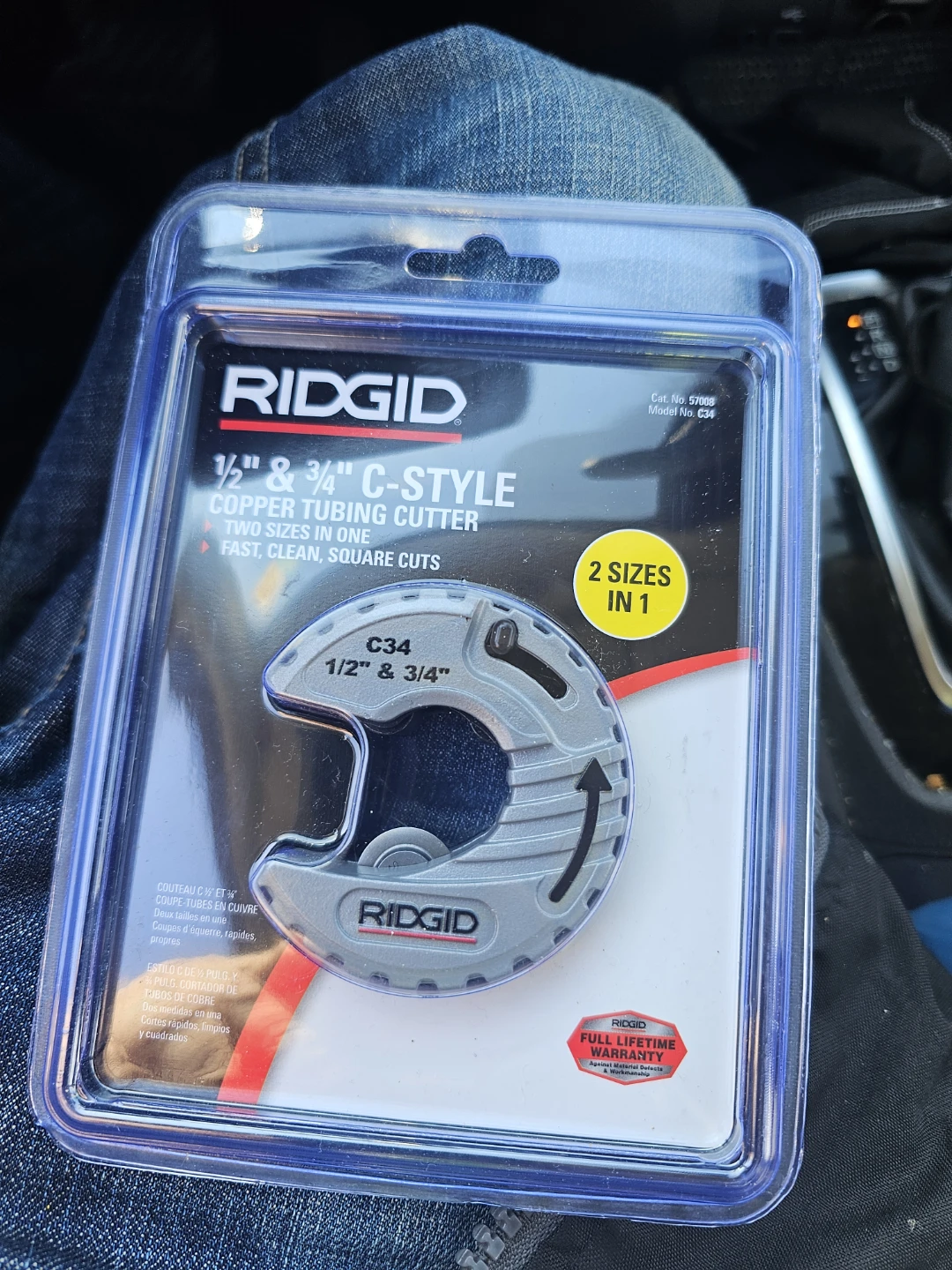 RIDGID 1/2" & 3/4" C-Style Copper Tubing Cutter