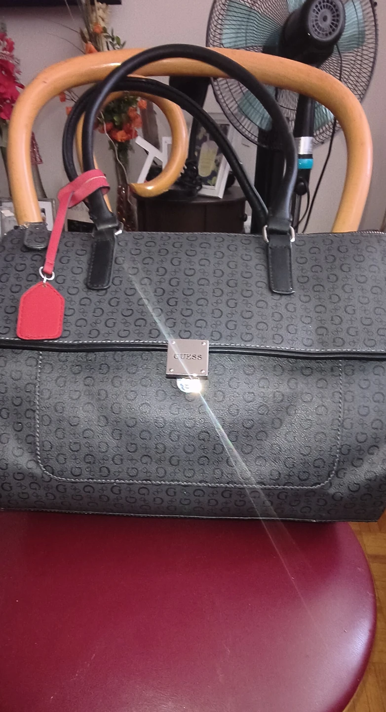 Guess Monogram Satchel Handbag