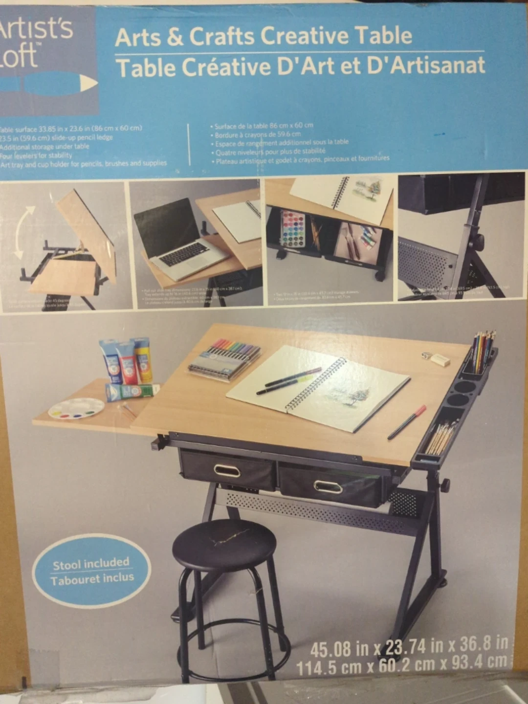 Artist's Loft Arts & Crafts Creative Table with Stool