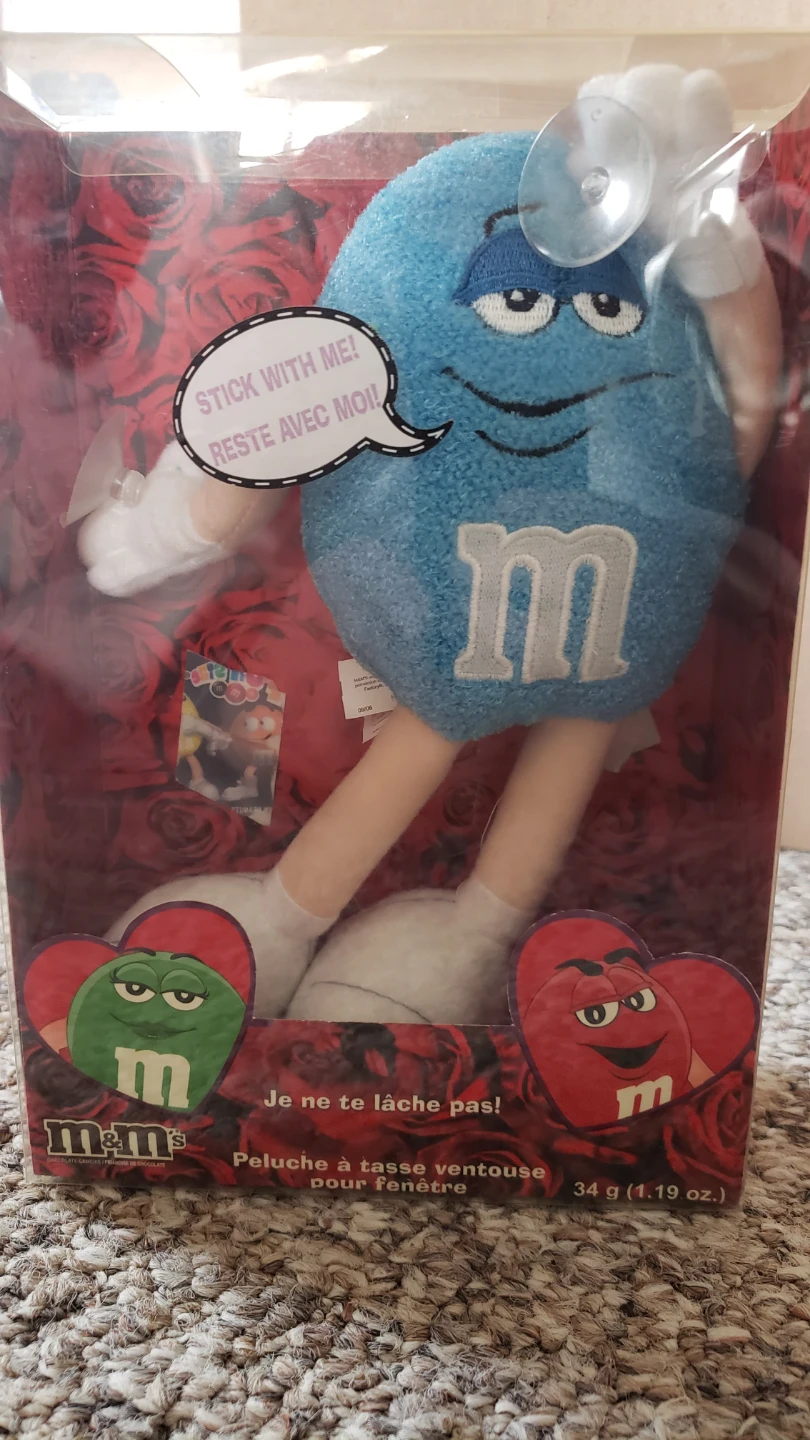 M&M's Blue Plush Window Sucker
