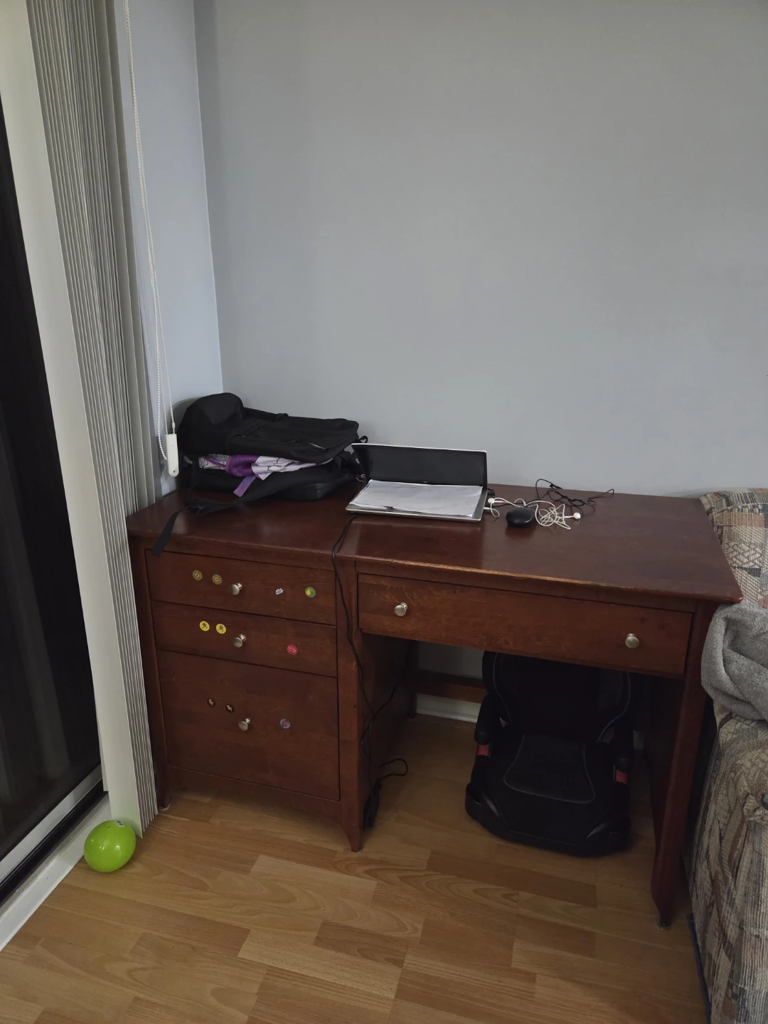 Wooden Desk with Drawers