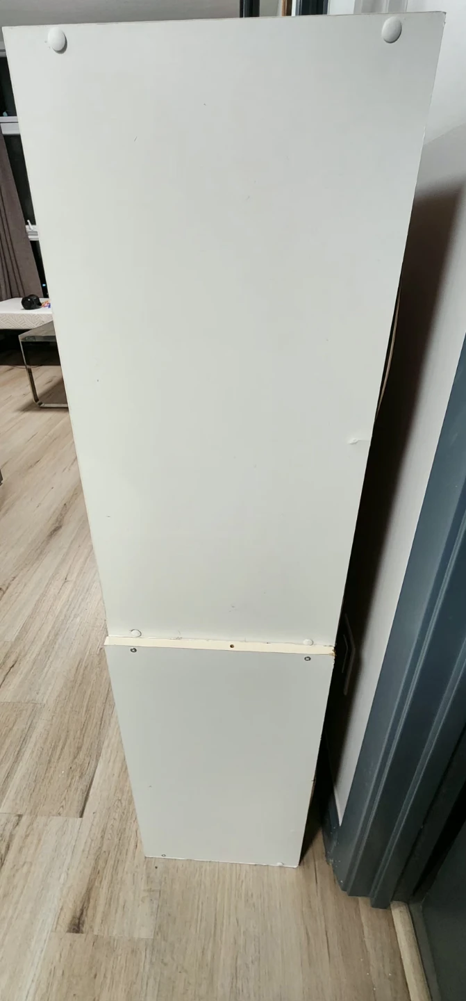 White Storage Cabinet with Door and Shelves - photo 3
