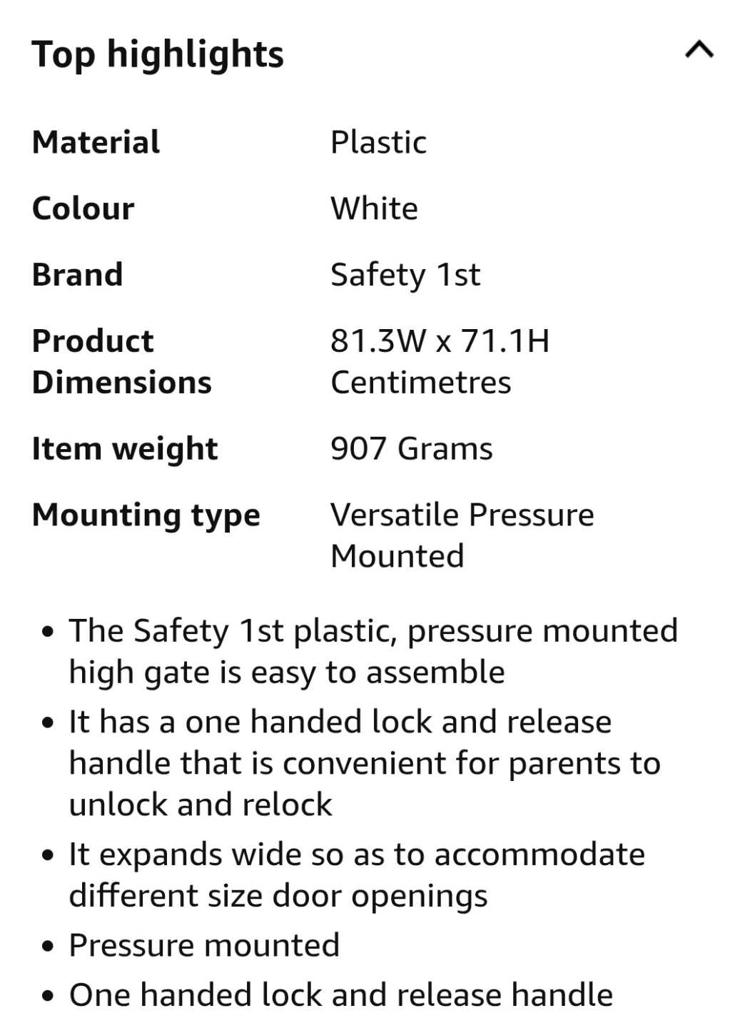 Safety 1st Pressure Mount Easy Fit Security Gate - photo 4