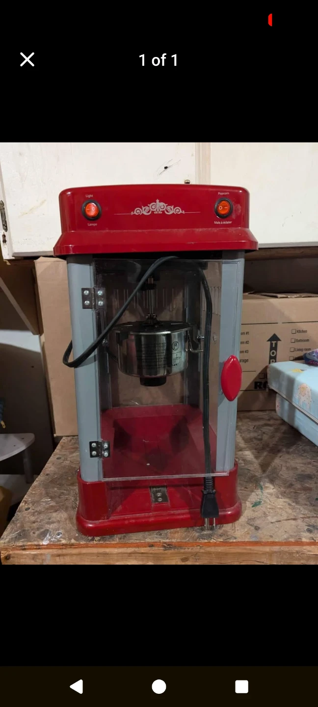 Red Mini Popcorn Machine
