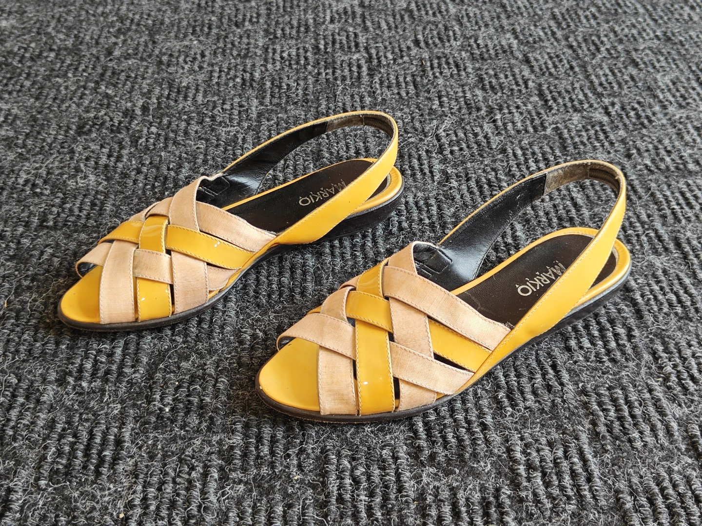 Markio Italy Woven Leather Slingback Women Sandals - Size 5.5