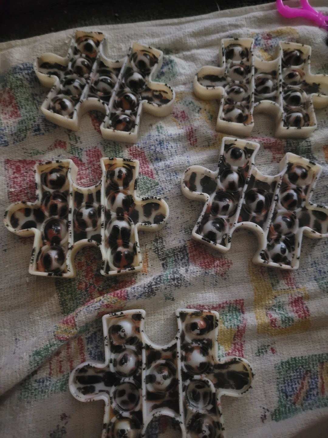 Cheetah leopard puzzle peice fidget pop it toy