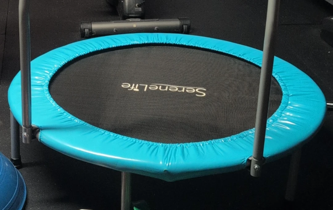 SereneLife Kids Jumping Trampoline with Handle - Blue - photo 3