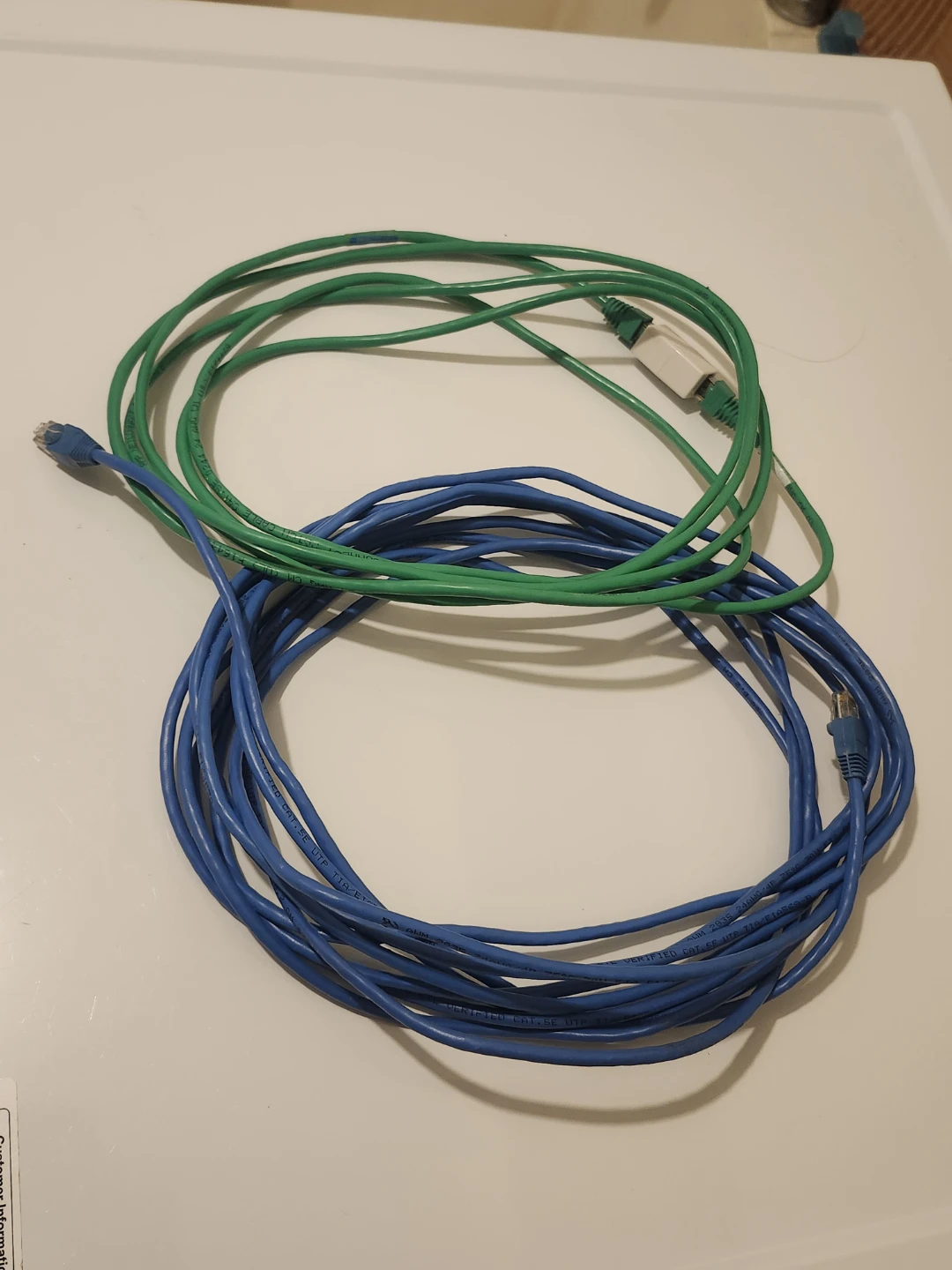 2x Ethernet Cables - Blue and Green - photo 3
