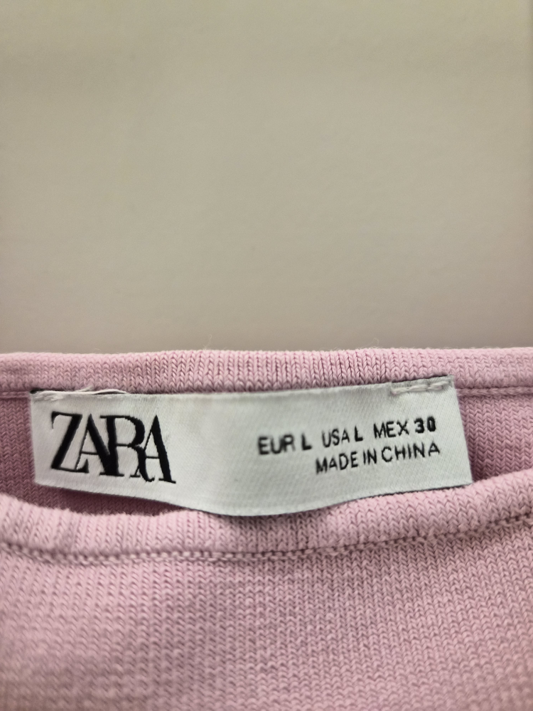 ZARA Pink Peplum Knit Top - Size L - photo 4