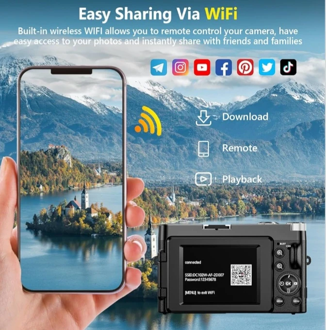 4K 64MP Digital Video Camera with WiFi - photo 2