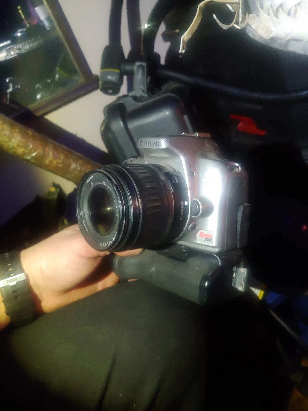 Canon EOS Rebel DSLR Camera with Battery Grip