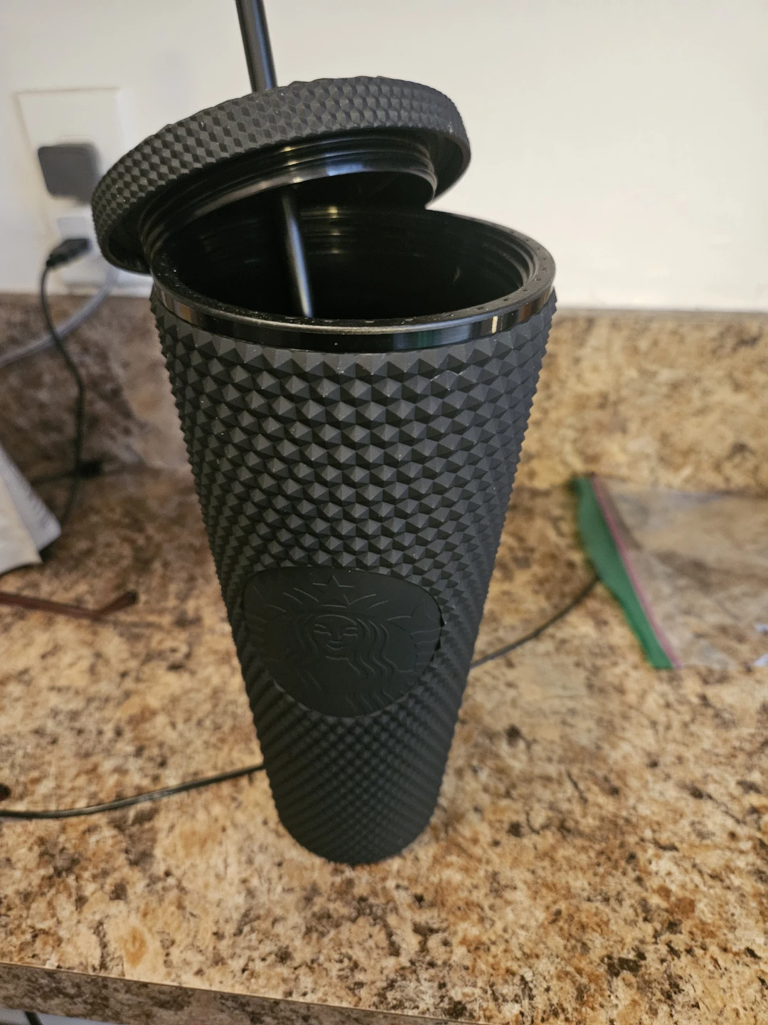 Starbucks Black Studded Tumbler with Lid and Straw