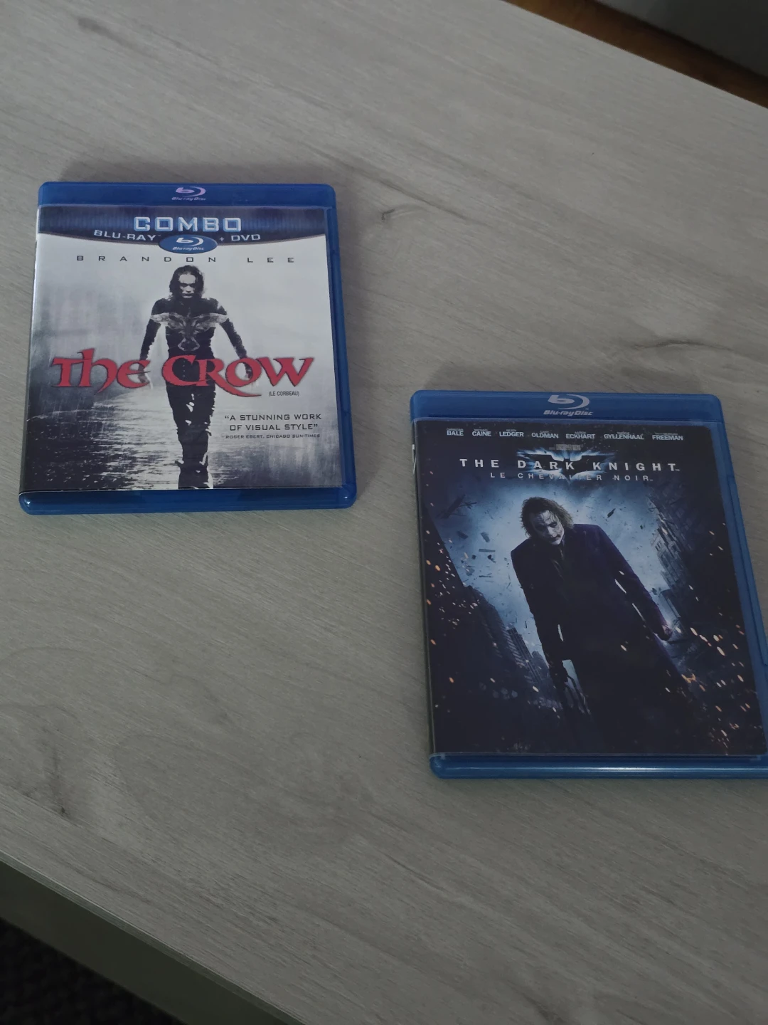 The Crow Blu-Ray + DVD Combo and The Dark Knight Blu-Ray