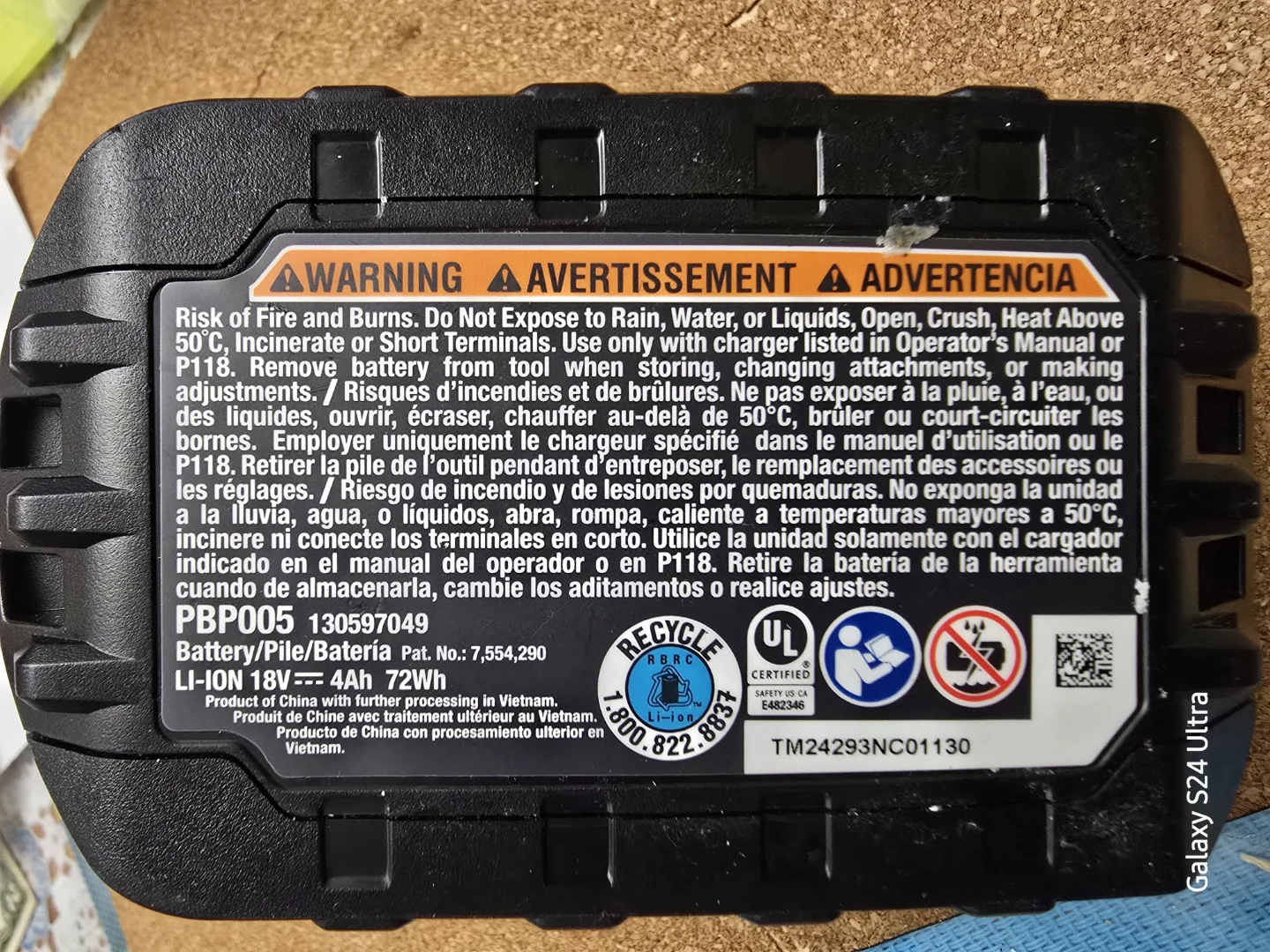 Ryobi ONE+ 18V Lithium-Ion 4Ah Battery PBP2005 1-Pack Battery - photo 3