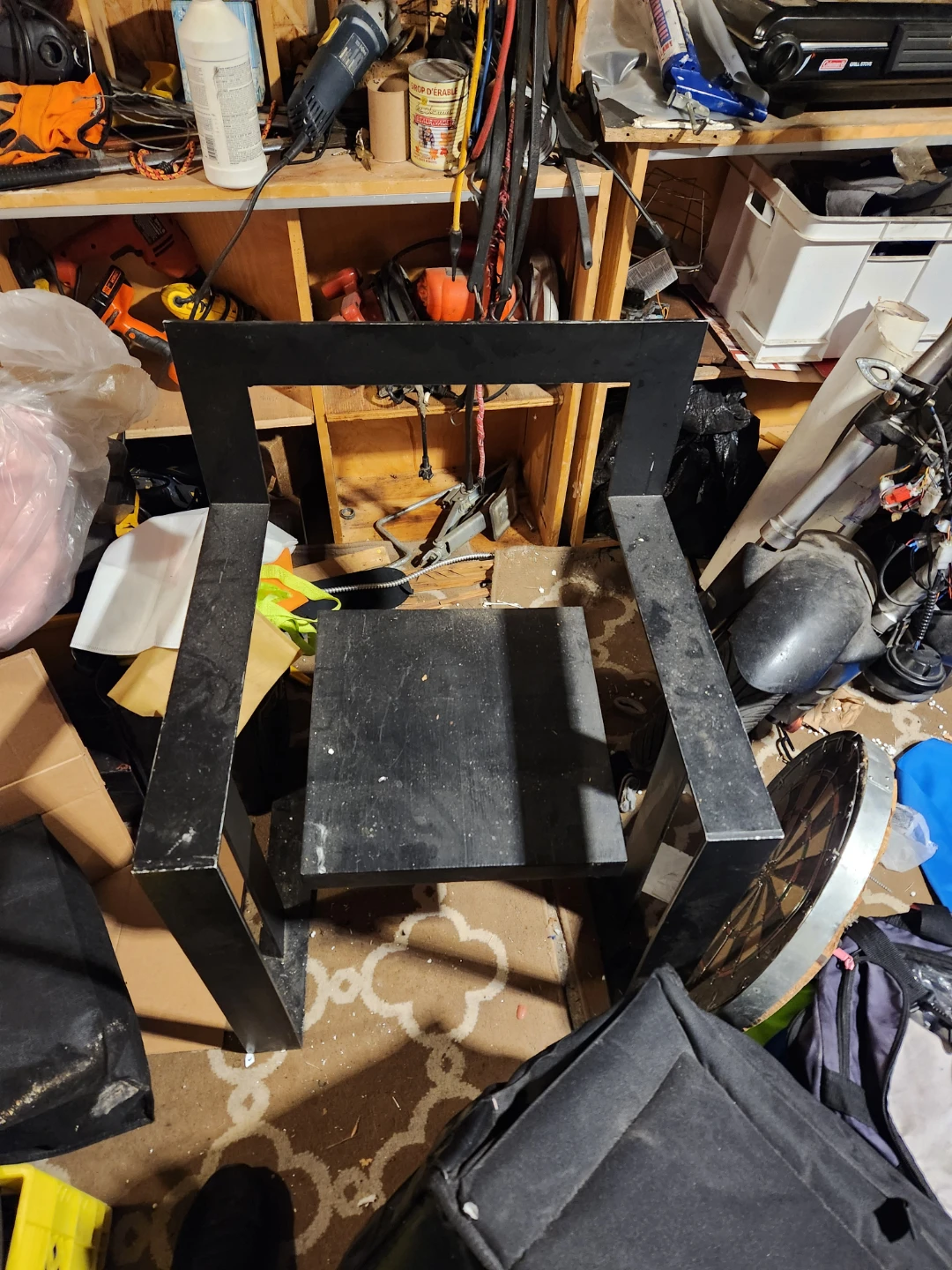 One of a kind Modern Black Metal Chair