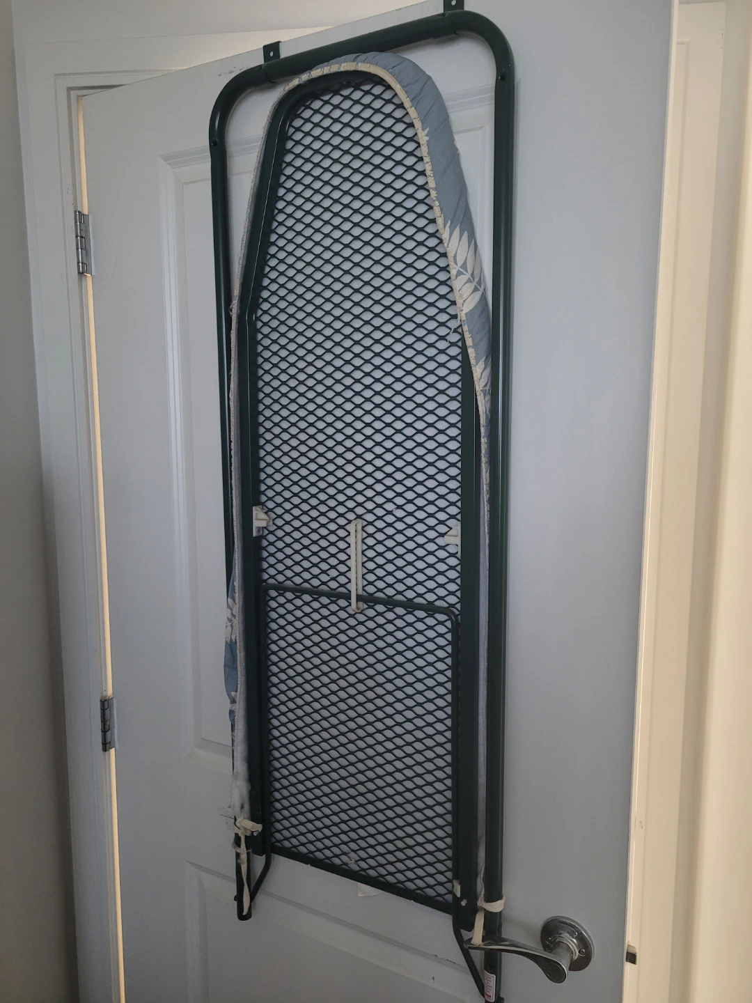 Over-the-door ironing board