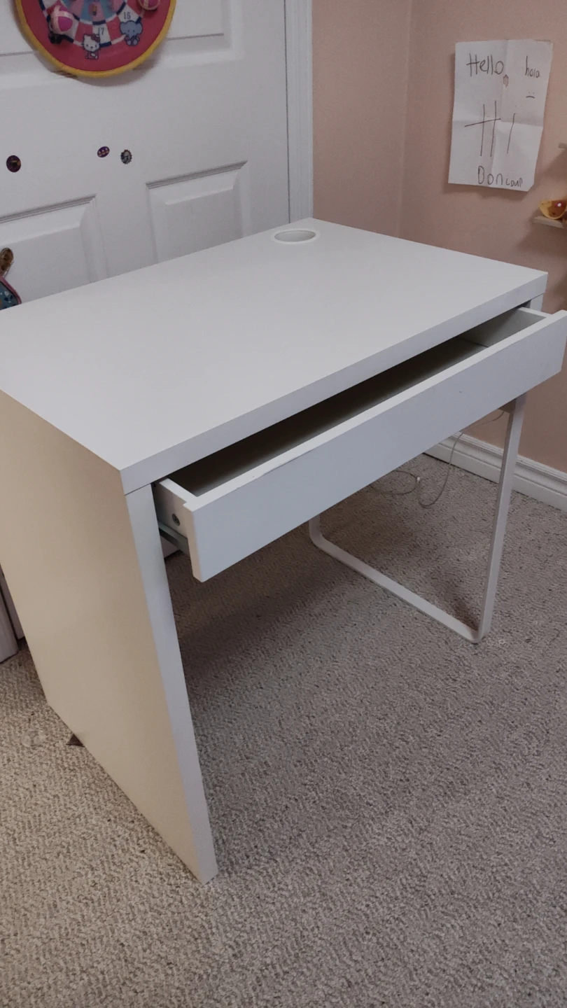 White Desk with Drawer
