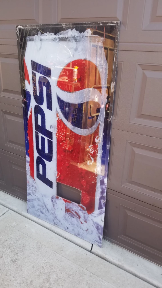 Vintage Pepsi Advertising Sign vending machine
