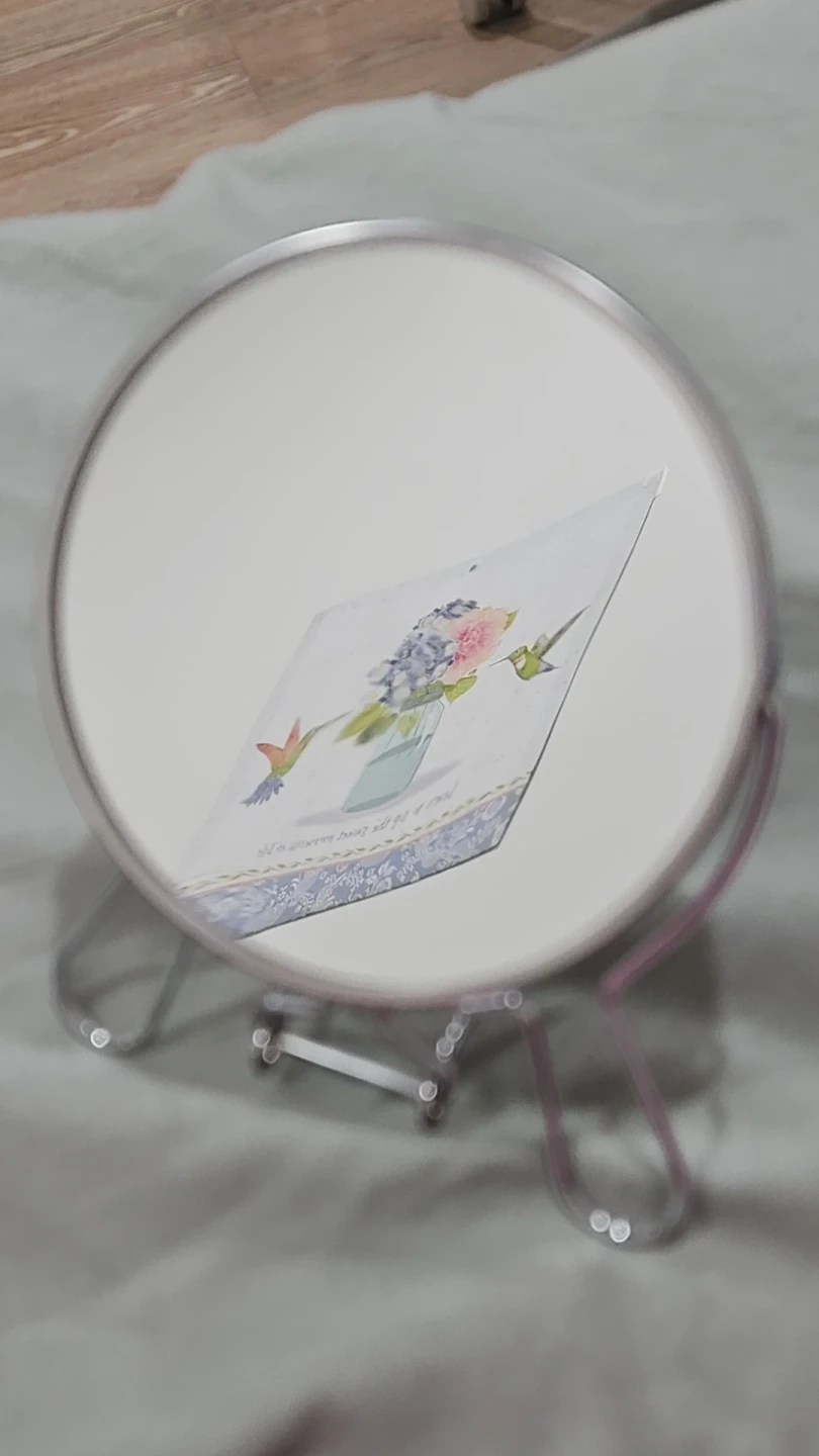 Silver Round double sided turnable Mirror - photo 3
