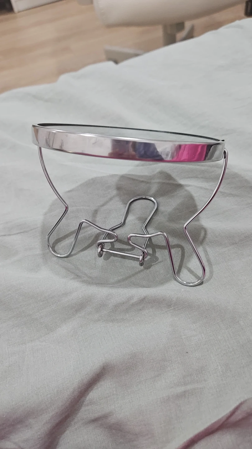 Silver Round double sided turnable Mirror - photo 5