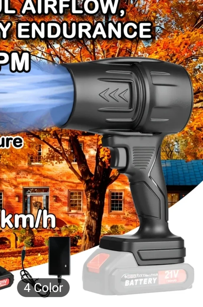 $35 Cordless Leaf Blower with 21V Lithium Battery - photo 2