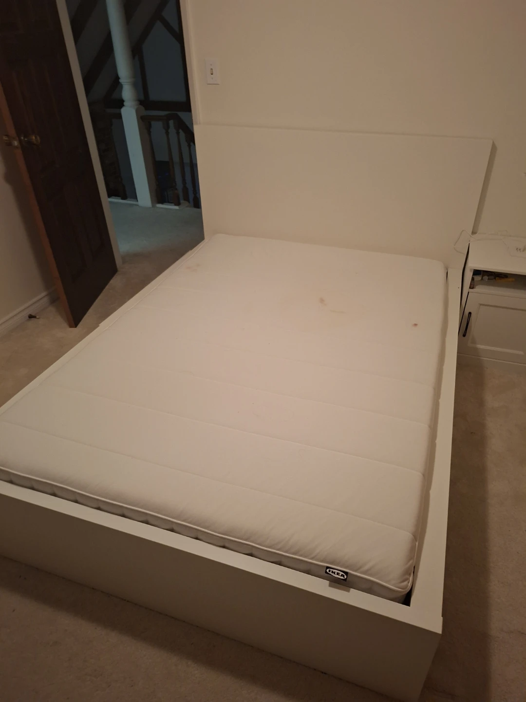 IKEA White Bed Frame with Storage Drawers - photo 2