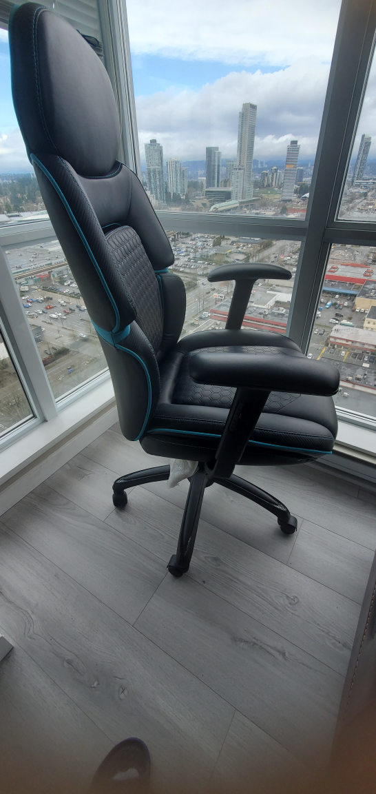 Centurion Gaming Chair with Adjustable Headrest Black and Blue - photo 2