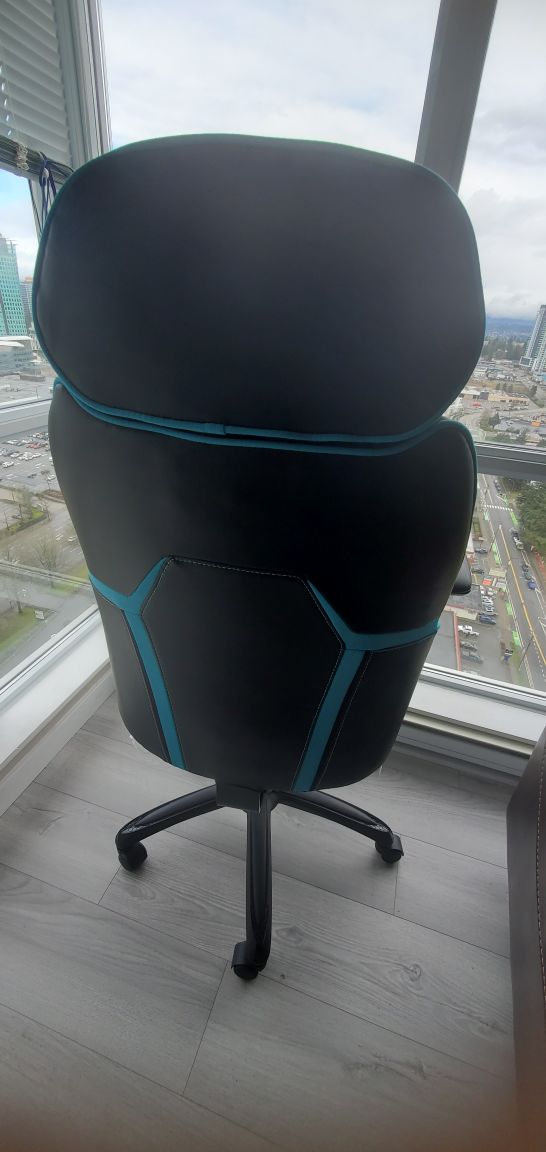 Centurion Gaming Chair with Adjustable Headrest Black and Blue - photo 4