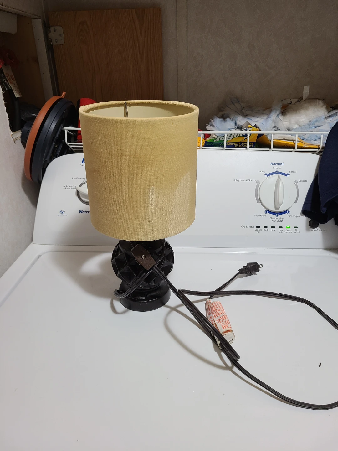 Table Lamp with Yellow Shade - photo 2