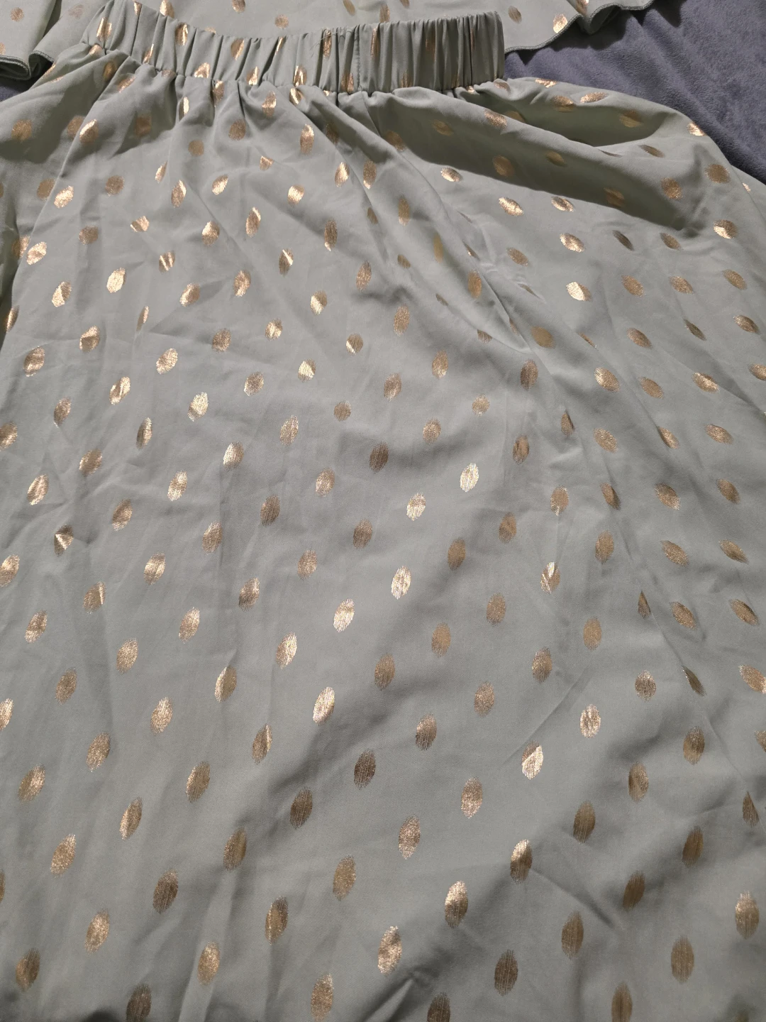 Light Green Polka Dot Dress and Skirt Set - photo 4