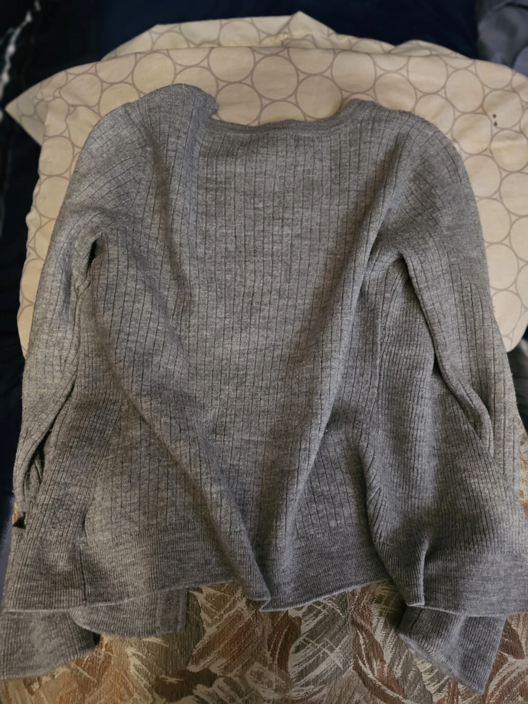 Michael Kors Grey Ribbed Cardigan Size M - photo 3